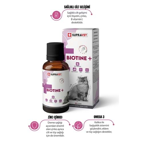 Supravet Biotine Cat Extra Deri ve Tüy Sağlığı Damlası 100 ML